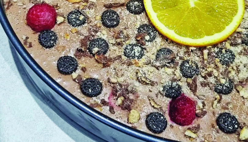 čokoladni tart sa malinama