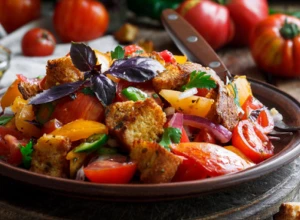 GOTOVA ZA SAMO 10 MINUTA Posna italijanska salata od hleba i paradajza sa sardinama