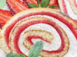 NAJUKUSNIJI DESERT SA JAGODAMA Samo pomešajte sastojke, urolajte i dobićete prekrasnu poslasticu