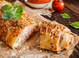 SLANA ŠTRUDLA Sa šunkom i sirom, sočna i slasna, prste da poližete