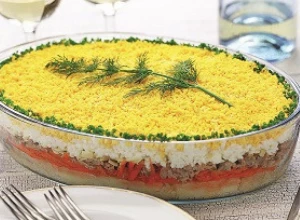 MIMOZA SALATA Druga omiljena salata u Srbiji, odmah posle ruske, po receptu bez mane