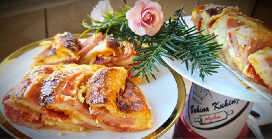 HARMONIKA HLEB SA ŠUNKOM I SIROM Lista se kao knjiga, a gotov dok pristavite kafu