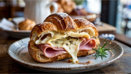 KROASAN SA ŠUNKOM I SIROM Mirisan, sočan i gotov očas posla