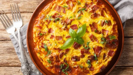 GURMANSKI OMLET SA SLANINOM I SIROM Daje proteine i snagu za ceo dan