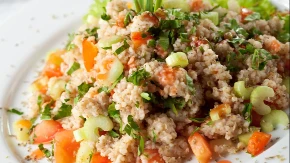 HELJDINA KAŠA SA POVRĆEM ZA LAGANU UŽINU Baš ovako je prave na Hilandaru